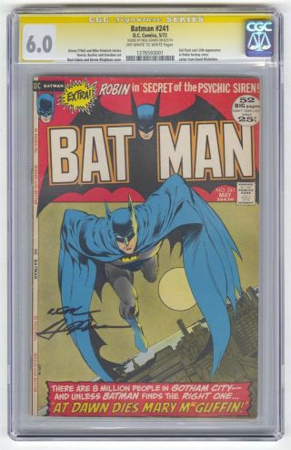 Batman 241 Cgc 6.  0 Signature Series Ss Vintage Dc Comic Neal Adams Signed