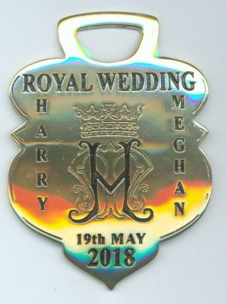 Harry & Meghan Markle Royal Wedding - Limited Edition Horse Brass (n5799)