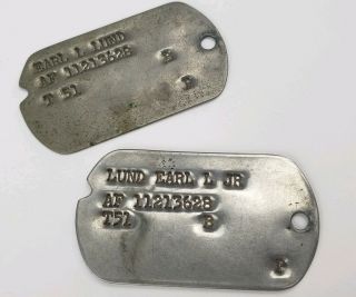 Wwii Dog Tags (set Of 2) - Notched - Us Army
