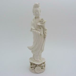 Chinese Blanc De Chine Porcelain Figure Of Guanyin,  Republic Period