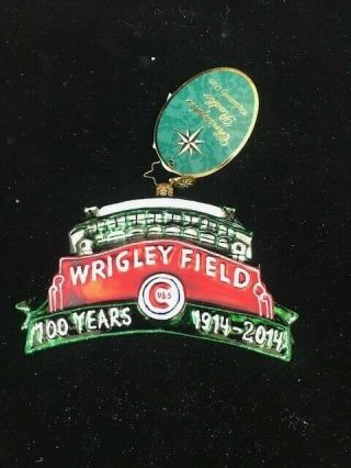 Christopher Radko Chicago Cubs " Wrigley Field 100 Years " Ltd Ed Ornament 2013