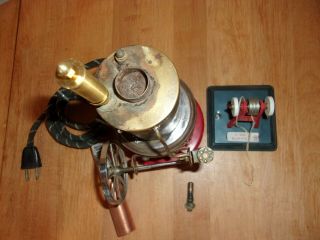 WEEDEN Upright Vertical Model STEAM Engine Toy with ELECTRIC Boiler 3