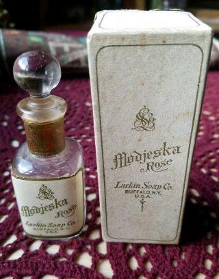 Vintage Larkin Soap Co Buffalo Ny Modjeska Rose Perfume Bottle