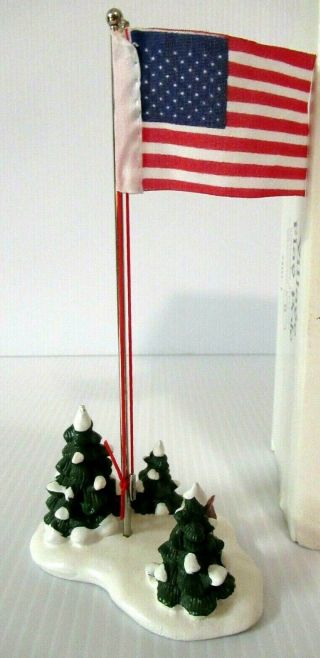 Dept 56 " Flag Pole " (1989) Snow Village