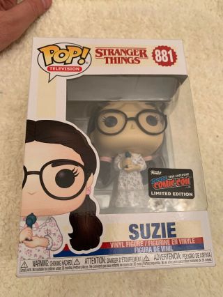 Funko Pop Suzie Stranger Things Nycc 2019 (limited Edition Sticker) In Hand