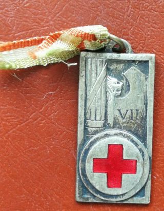 Fascist Enamelled Pin Badge P.  N.  F.  Croce Rossa Red Cross C.  R.  I 1929 - Vii