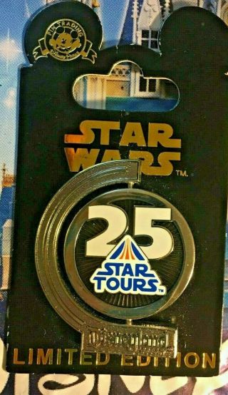 Star Tours 25th Anniversary Spinner Rexx C - 3po R2 - D2 Star Wars Pin Disney Le1500