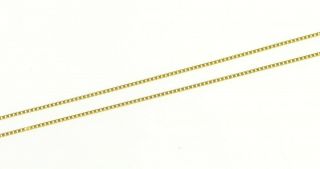 14k 0.  6mm Classic Box Chain Square Link Necklace 18 " Yellow Gold 86