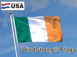 4x6ft 4 X 6 Ft Strong Irish Ireland Sewn Stripes Solarmax Nylon Flag Made In Usa