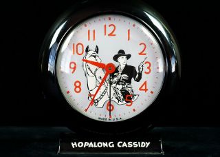 Vintage Hopalong Cassidy Alarm Clock By Ingraham,  Ca 1950