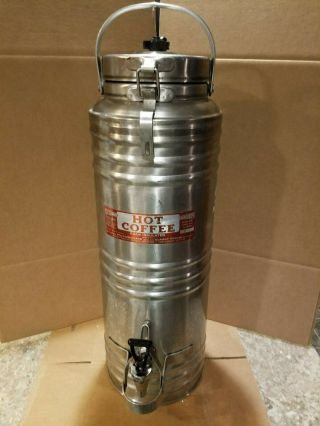 Vintage Cecilware Commercial Stainless Hot Coffee Dispenser 28” 3 Gal