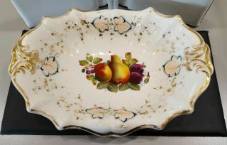 Vintage Zurich Swiss Elongated Porcelain Fruit Dish Bowl