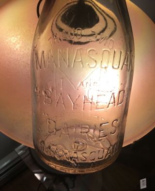 Old Manasquan Nj Milk Bottle Bayhead Nj Jersey Shore Dairy Advertising