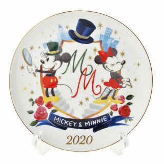 Mickey & Minnie Plate Year 2020 Disney Store Japan