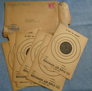 Vintage Benjamin Air Rifle Co St.  Louis Mo.  Paper Targets