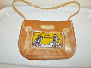 Vintage The Lone Ranger Silver Tonto Western Satchel Bag By Tlr Inc 1950s
