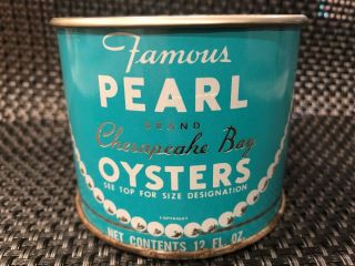 Pearl Brand Chesapeake Bay Oysters 12 Oz Can Mcnasby Oyster Annapolis Md