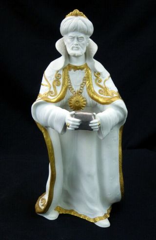 Boehm Gold King Balthazar Nativity Figurine Spirit Bethlehem 12.  " Tall Porcelain