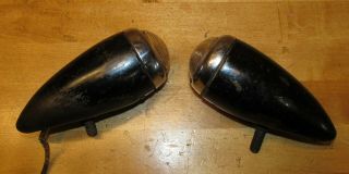 Two (2) Vintage 1940 - 1942 Chevy Truck Parking Lights Bullet Shape,  Front Fenders