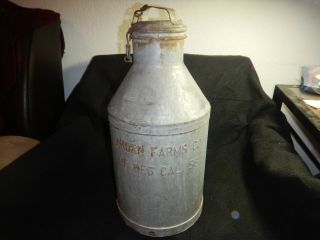 Vintage Milk Can Arden Farms Dairy California 1956 Manufactured In Buhl Detroit