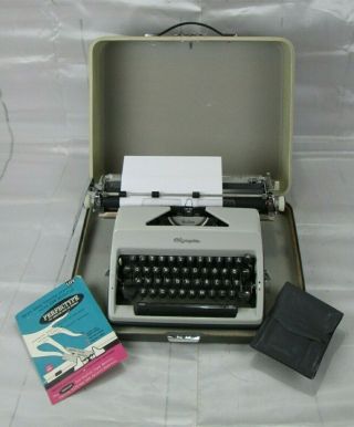 Olympia Deluxe Typewriter,  With Case & Accessories