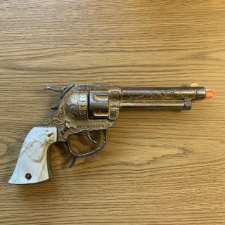 Vintage Roy Rogers Cap Gun With Leather Holster