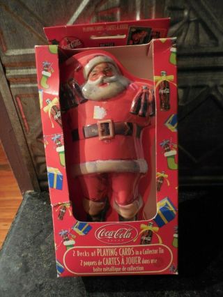 Coca Cola Christmas Santa W/ Collector 