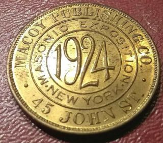 (pgasteelers1) York City,  Ny.  1924 Masonic Exposition Macoy Publishing Co.  - Unc