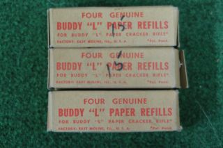Buddy “l” Vintage 1950s Car Gun Paper Refills For Cracker Rifle –unopened Boxes