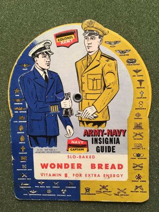 1942 Army Navy Insignia Guide from Wonder Bread 2