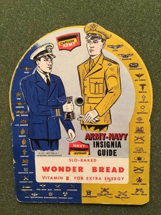 1942 Army Navy Insignia Guide from Wonder Bread 3