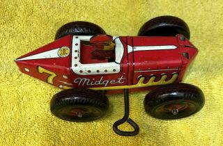 Vintage Marx 5 " Midget Race Car | 7 | Tin Wind Up |