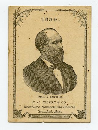 President James Garfield 1880 Presidential Election Greenfield,  Massachusetts
