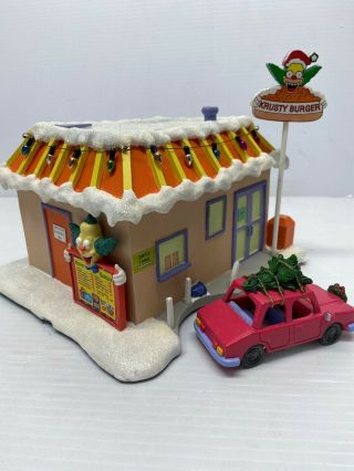 Hawthorne The Simpsons Christmas Village " Krusty Burger " Springfield,  Car
