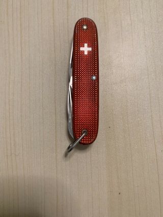 Vintage Elinox (by Victorinox) Alox Farmer Red,  With Brass Liners