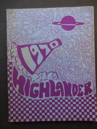 1970 Yearbook John Muir Junior High School Burbank,  Ca " Highlander "