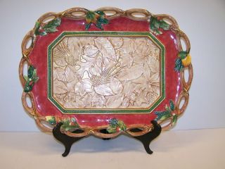 Fitz And Floyd Classics " Christmas Lodge " Serving Platter " S&h "