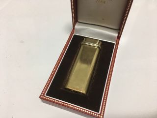 Vintage Cartier Gas Lighter Gold Line Pattern Swiss Made