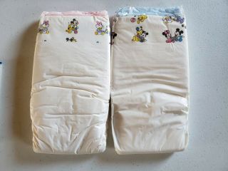 Vintage 1989 Pampers 2 Diaper Sample Pack 1 Boy & 1 Girl Diaper Disney Baby 2