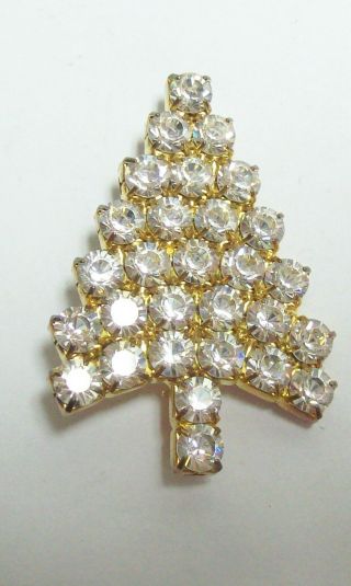 Eisenberg Ice Sparkling Rhinestone Christmas Tree Pin