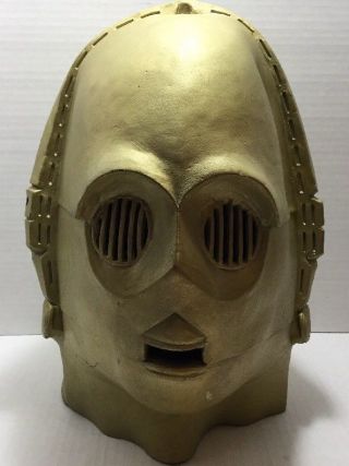 Vtg 1995 Star Wars C3p0 Latex Rubber Mask Lucas Film Don Post Halloween