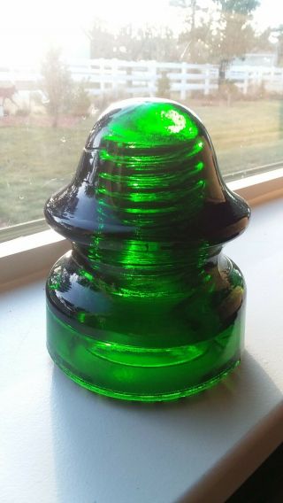 Glass Insulator,  Bright Emerald Green,  Mclaughlin - 20,  CD - 164,  RDP,  VNM 2