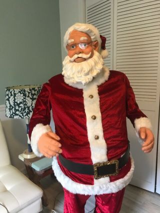 Santa Claus Gemmy 52 " Life Size Christmas W/adapter & Mic Please Read
