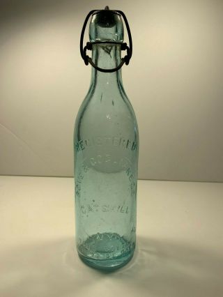 Old Bove & Coglianese Catskill N.  Y.  York Blob Top With Stopper Soda Bottle