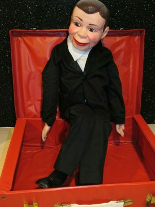 Vintage 1977 Juro Novelty Charlie Mccarthy Ventriloquist Dummy Doll With Case