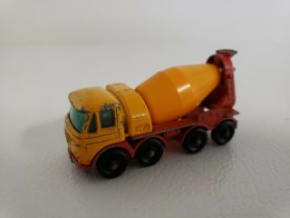 Vintage Lesney Matchbox No.  21 Foden Concrete Truck Yellow And Red