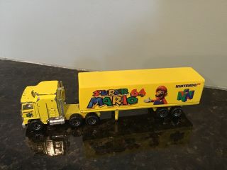 Vtg Matchbox Mario Nintendo 64 1981 Kenworth Semi Truck & Trailer 1:64