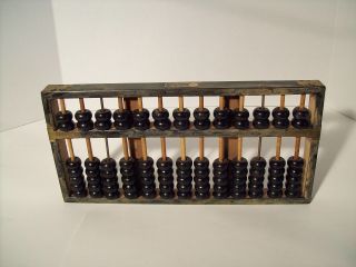 Vintage Lotus Flower Brand Abacus 13 Rungs 91 Beads People 