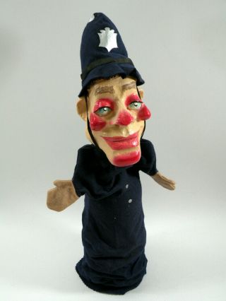 Vintage Handmade Punch And Judy " The Policeman " Paper Mache Hand Puppet