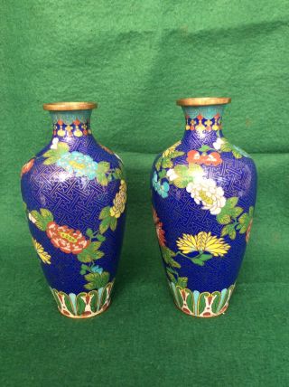 Antique Chinese Cloisonne Vases (7.  5 Inches)